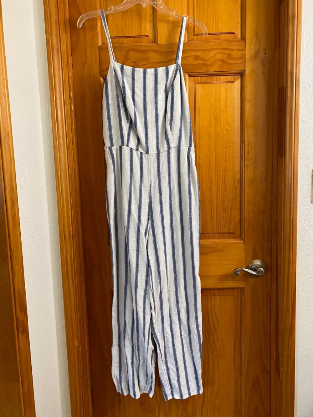 Old Navy White and Blue Striped Jumpsuit - Picture 3 of 5